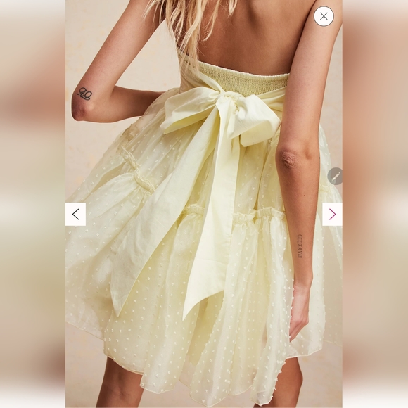 Free People Theo Summer Puff Mini Dress in Lightning Bolt - Picture 2 of 16